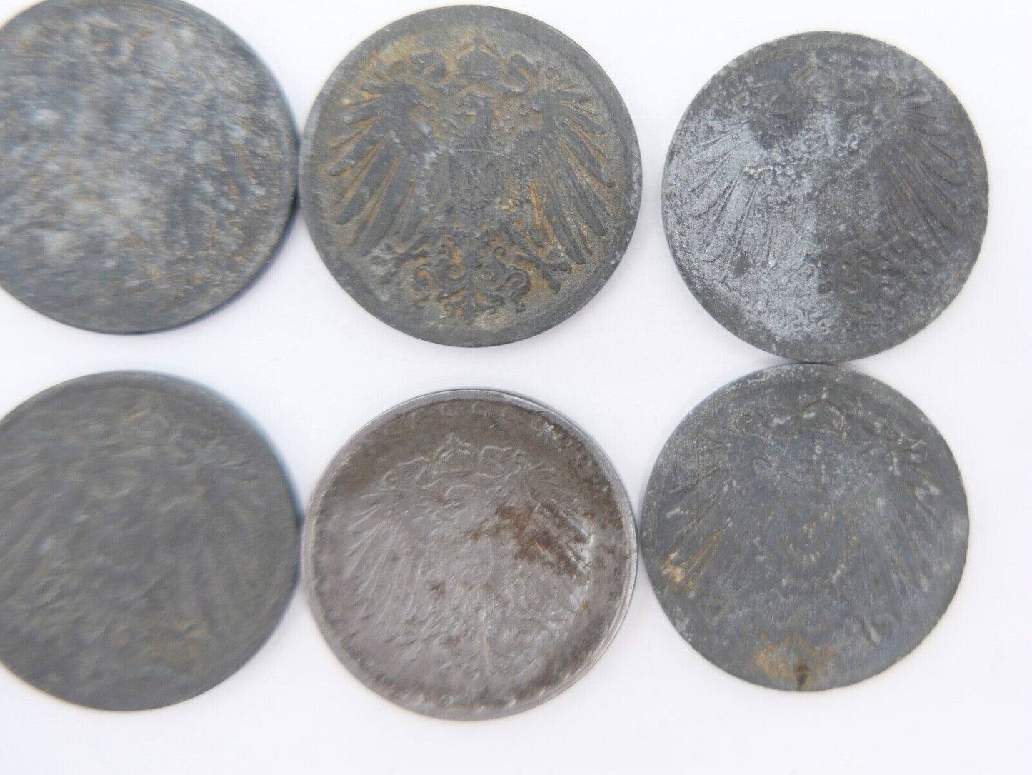 10x 10 Reichspfennig 1873 1875 1876 1888 Jäger J.299 298 s-ss - Antikhandel-Stuttgart