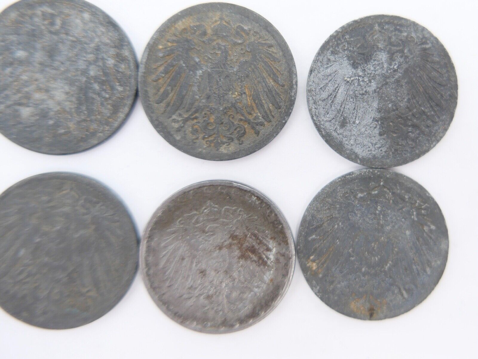 10x 10 Reichspfennig 1873 1875 1876 1888 Jäger J.299 298 s-ss - Antikhandel-Stuttgart