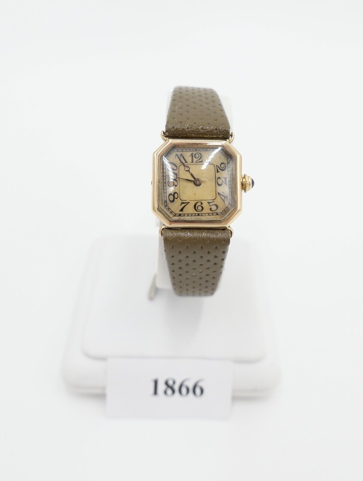 1930er Herren Damen Uhr Henry Blank & Co and Cresarrow USA 585 14K Gold Saphire - Antikhandel-Stuttgart