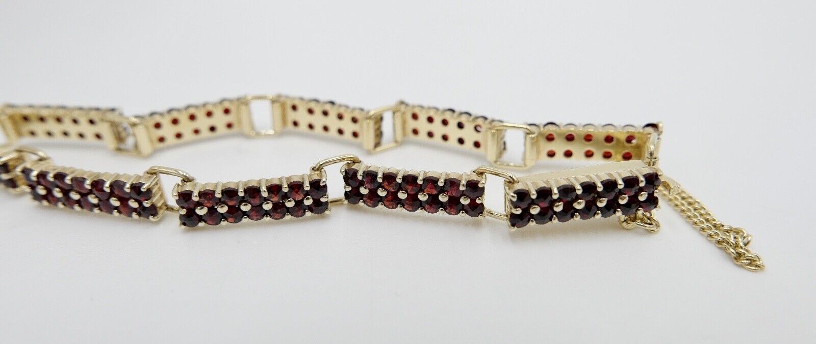 1980er Jahre Glieder Armband Böhmen Grant Gold 585 14K - Antikhandel-Stuttgart