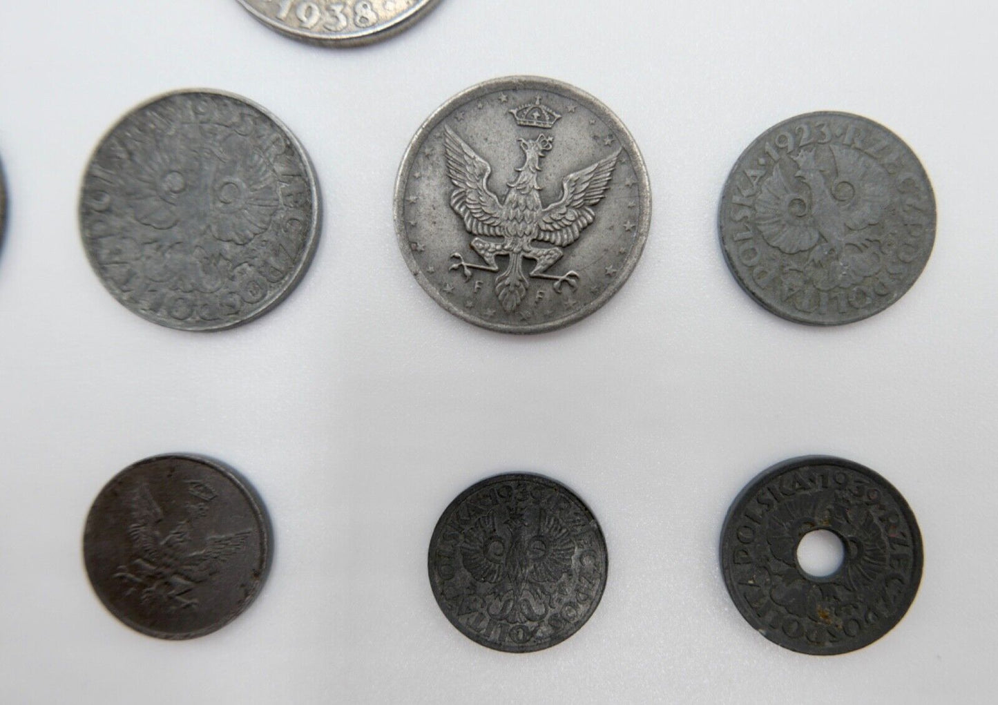 Posten Lot POLEN 1917-1939 Fenigow & Grozny Münzen 9 Stück Polskie - Antikhandel-Stuttgart