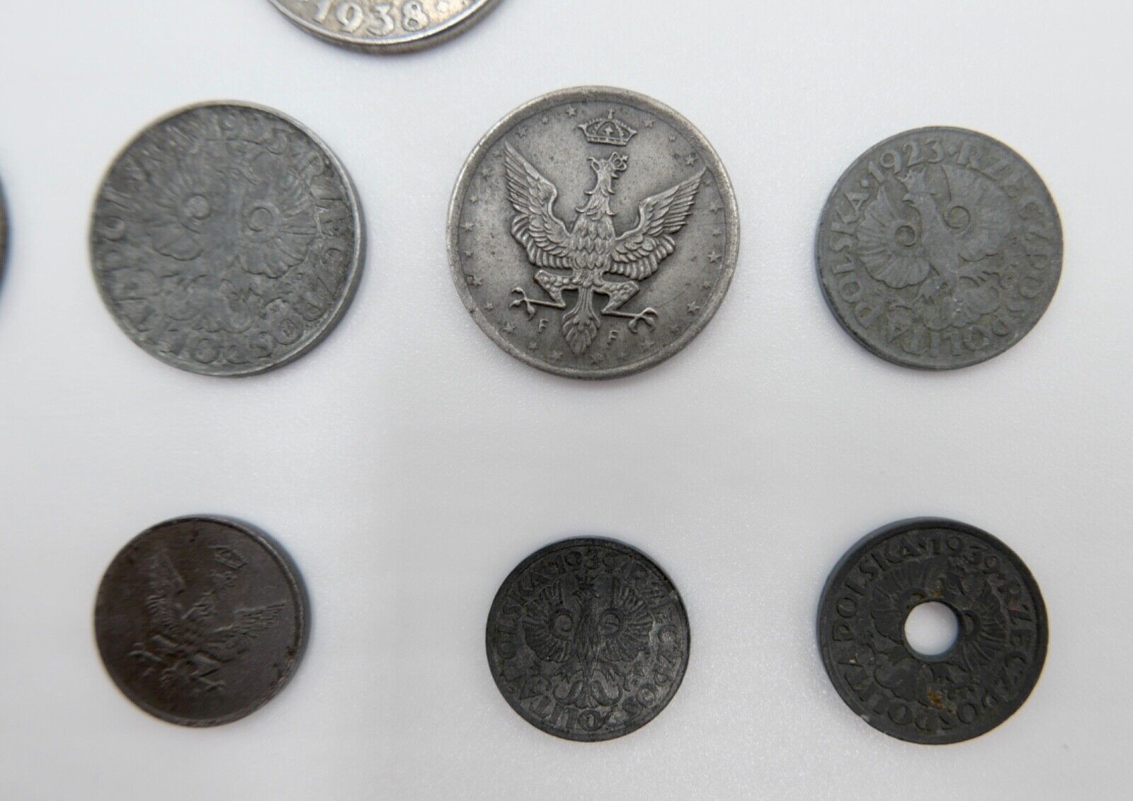 Posten Lot POLEN 1917-1939 Fenigow & Grozny Münzen 9 Stück Polskie - Antikhandel-Stuttgart