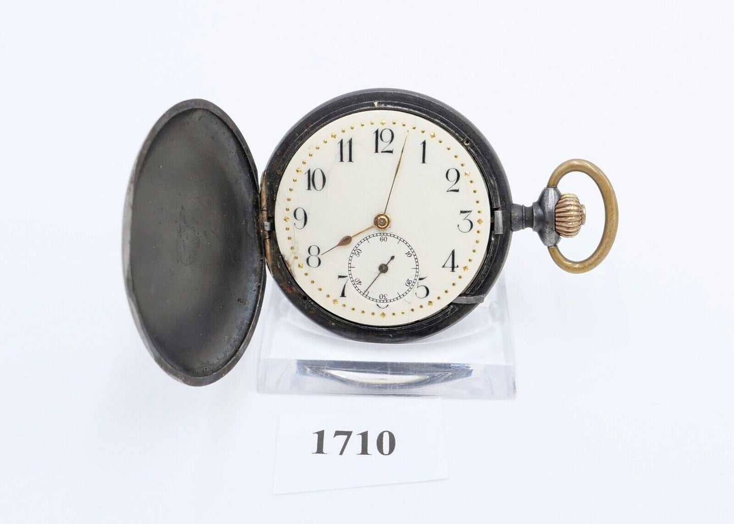 Antike Taschenuhr TAVANNES Ø 48 mm Emaille Zifferblatt - Antikhandel-Stuttgart