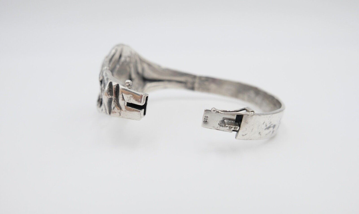 vintage Silber 925 Bernstein Armband Armreif Armspange Sterlingsilber - Antikhandel-Stuttgart