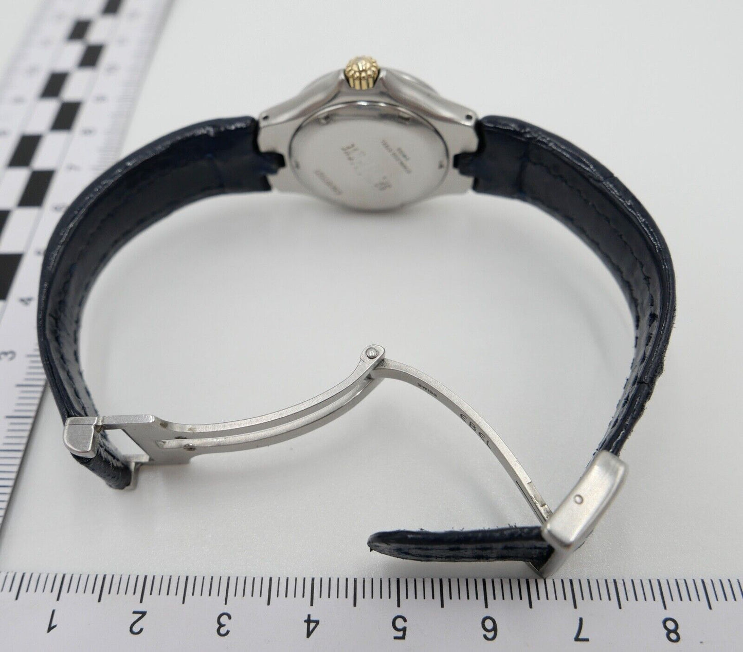 2000er EBEL SPORTWAVE QUARZ E6087621 blaues Lederband Damenuhr Ø 27mm - Antikhandel-Stuttgart