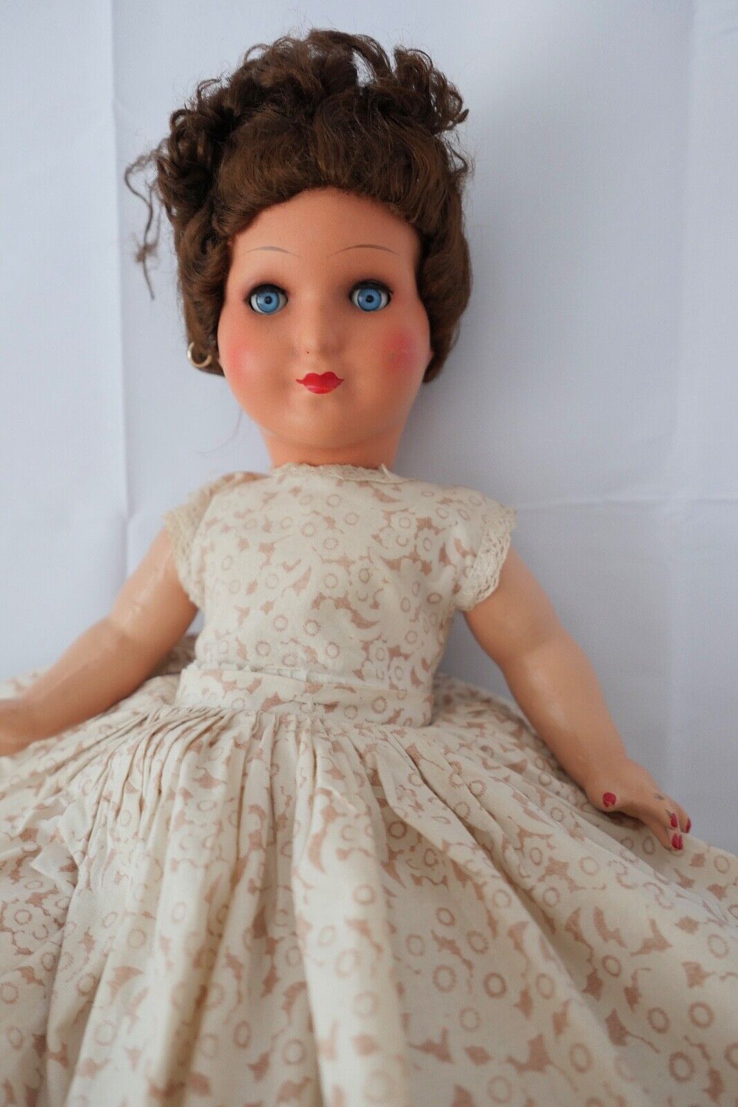 Alte Puppe SF50 Massepuppe Glieder 50 cm Hersteller: M Mädchen im Kleid - Antikhandel-Stuttgart