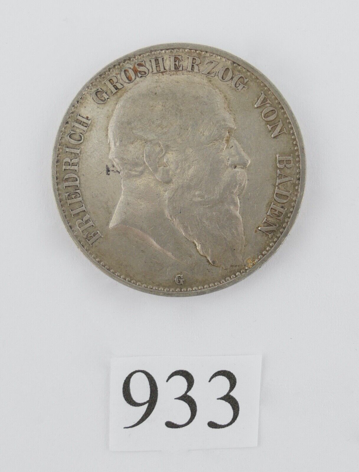 5 Mark Silbermünze Friedrich I. 1902 G Jäger J. 33 BADEN sehr schön - Antikhandel-Stuttgart