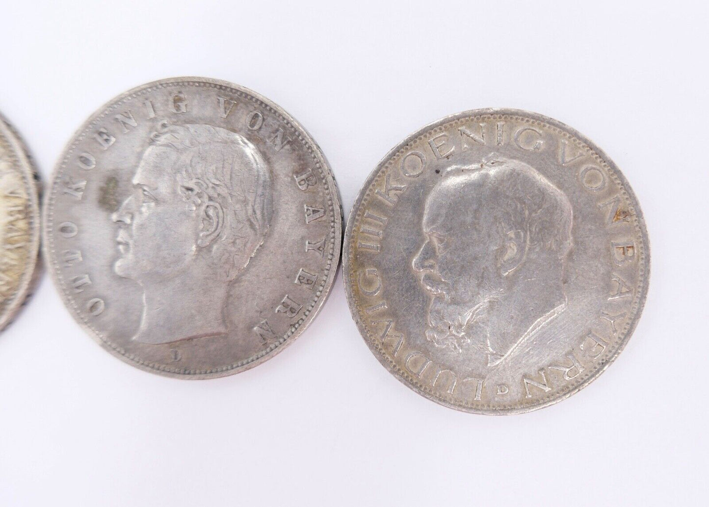 3x 3 Mark ss - stg Bayern Otto - Luitpold - Ludwig Jäger J.47 + J.49 + J.52 - Antikhandel-Stuttgart