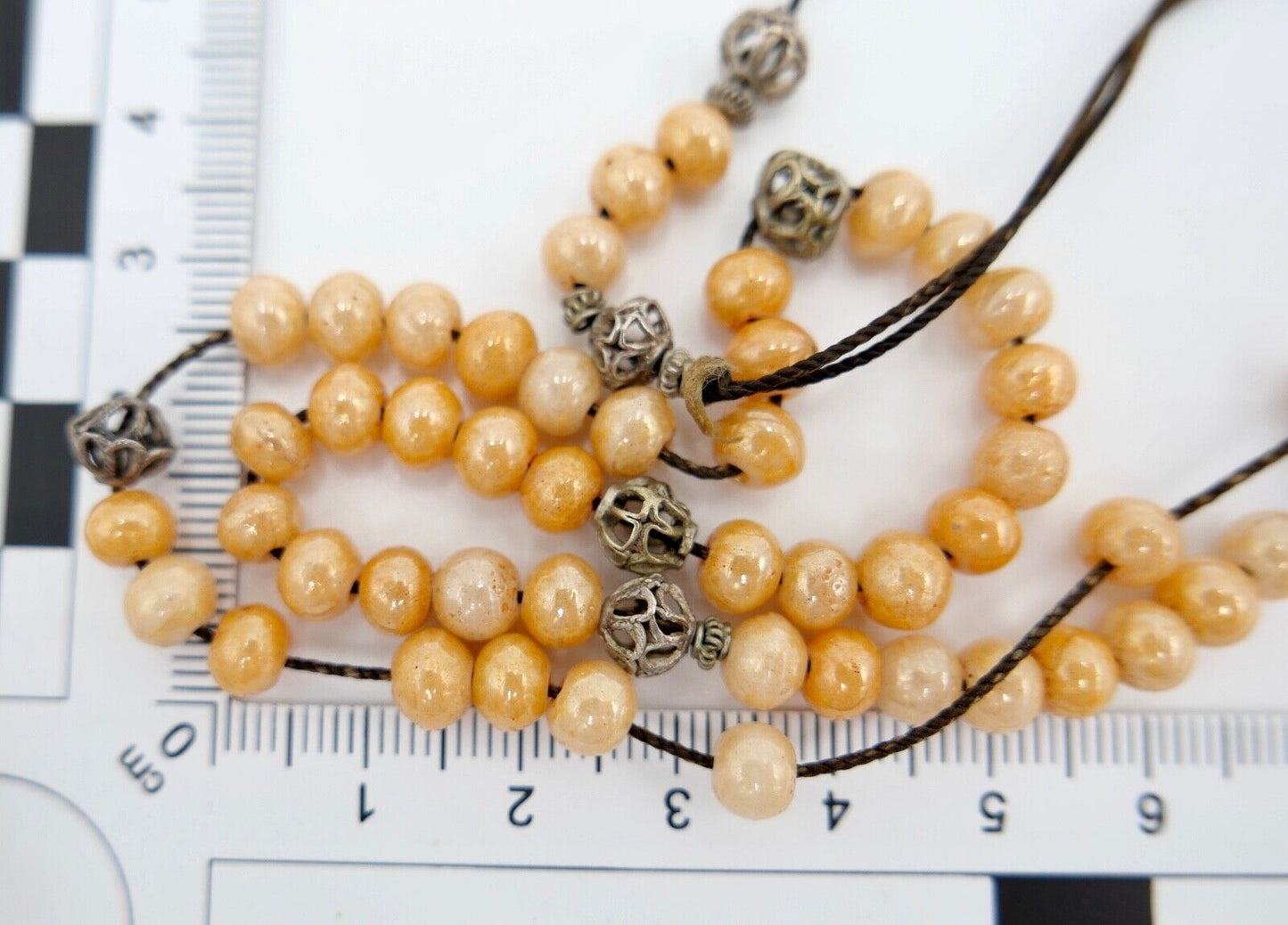 Antiker Filigraner Rosenkranz / Gebetskette Emaile Email Kreuz Silber um 1870 - Antikhandel-Stuttgart