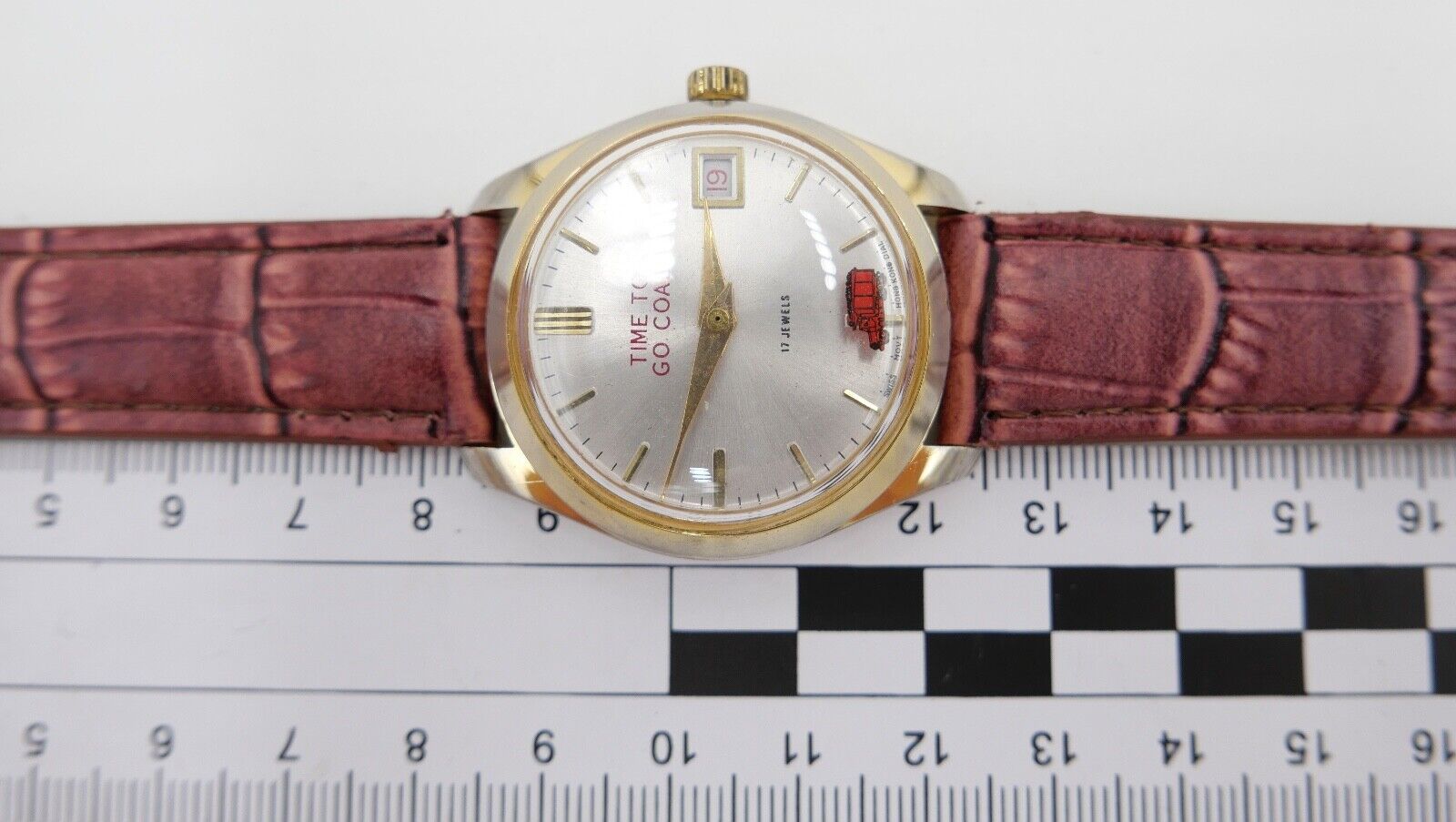 TIME TO GO COAL Ø 35mm Armbanduhr Kohle Bergwerk Zeche Spaß Uhr laufender LKW - Antikhandel-Stuttgart