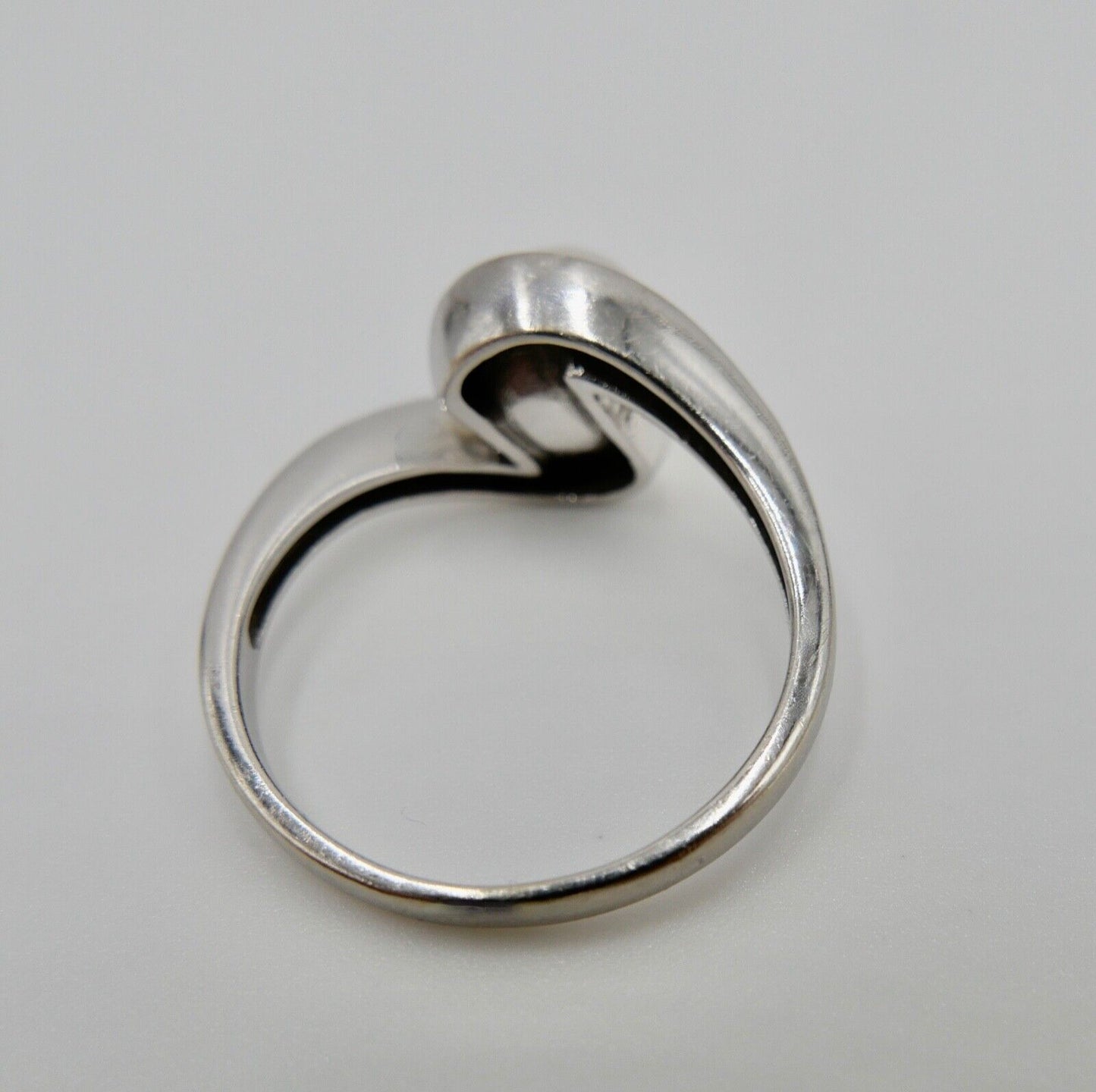 Diamant Perle Damen Weißgold Ring 585 14K Gr. 60 Ø 7,6mm - Antikhandel-Stuttgart