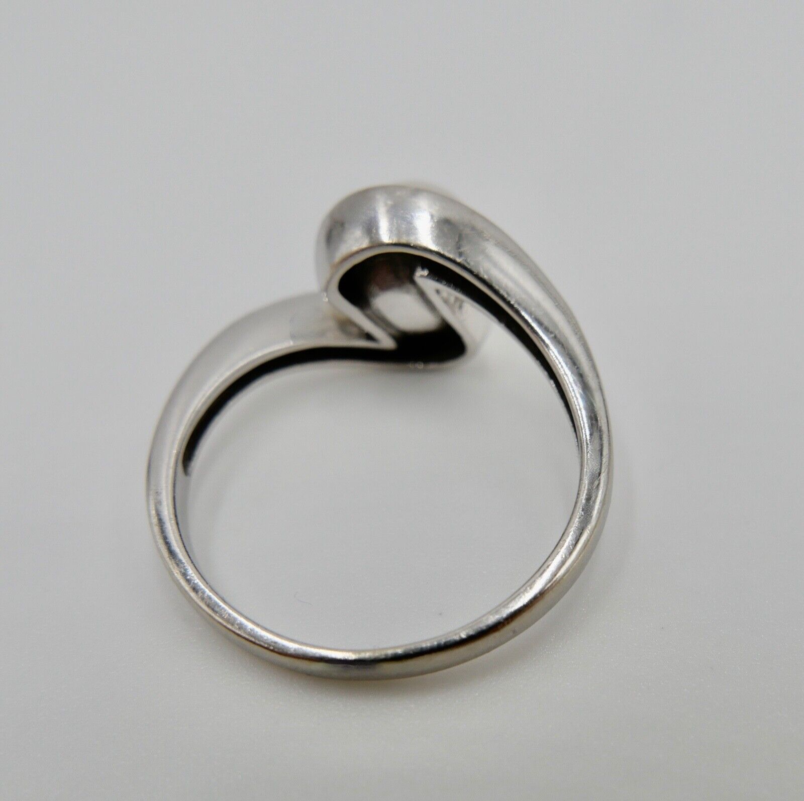 Diamant Perle Damen Weißgold Ring 585 14K Gr. 60 Ø 7,6mm - Antikhandel-Stuttgart