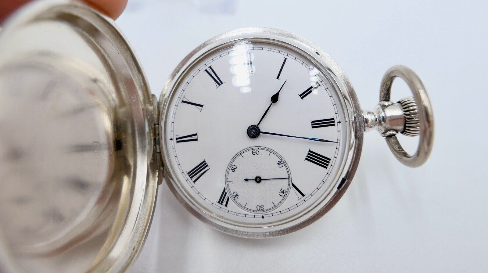 875 / 84 Silber TOBIAS Savonette Taschenuhr Ø 51mm N. 60021 11 Rubins Russland - Antikhandel-Stuttgart