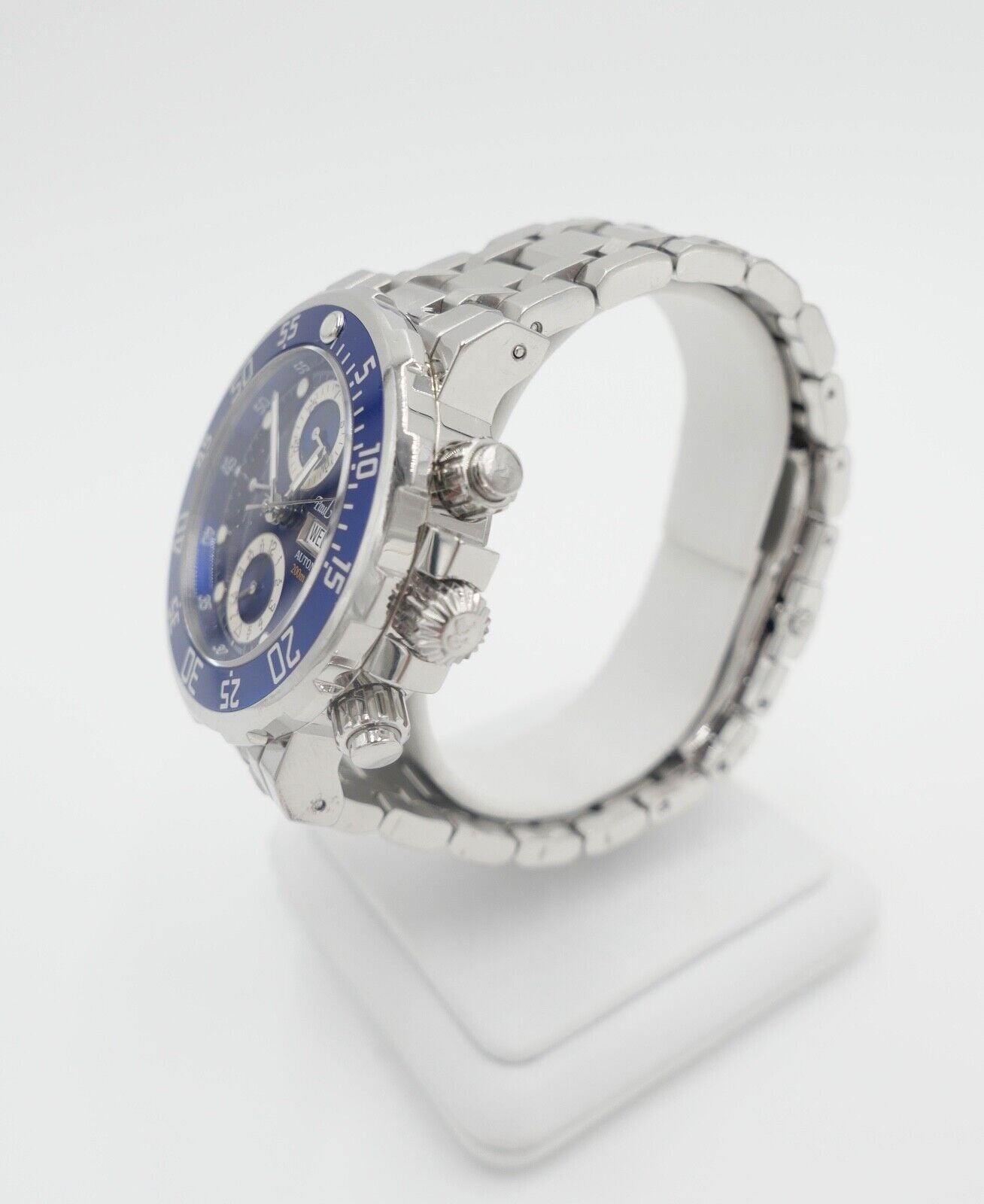 Paul Picot Yachtmann II Ref. 1027.SG Cal. 7750 Chronograph blaues Zifferblatt - Antikhandel-Stuttgart