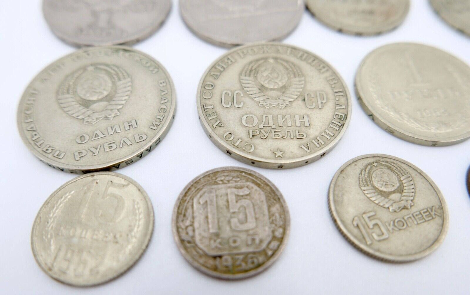 Posten Lot Konvolut Münzen Russland UDSSR RUBEL KOPEKE Lenin 1936-1980 - Antikhandel-Stuttgart