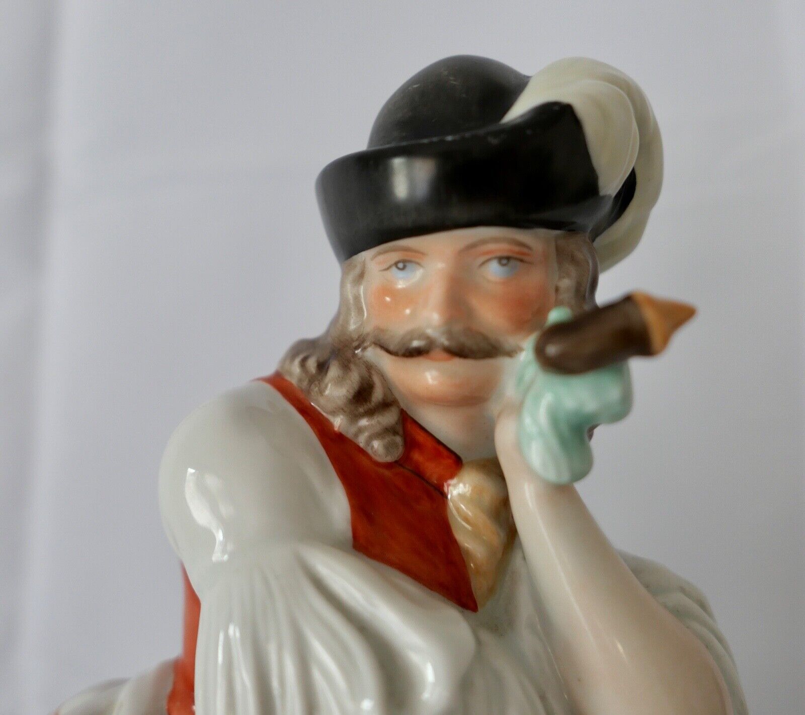 Porzellan Figur Herend Ungarn Bauer Schaf Hirte mit Stock 29 cm Modell Nr. 5427 - Antikhandel-Stuttgart