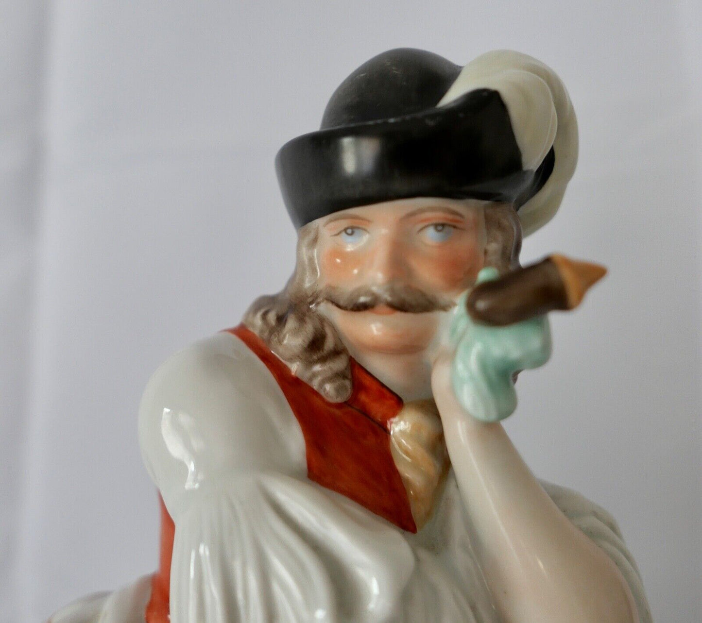 Porzellan Figur Herend Ungarn Bauer Schaf Hirte mit Stock 29 cm Modell Nr. 5427 - Antikhandel-Stuttgart