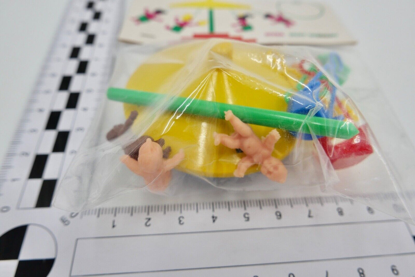 Altes Kettenkarussell old toy Ø: 6,5cm BREBA WEST GERMANY NEU 50/60er OVP - Antikhandel-Stuttgart