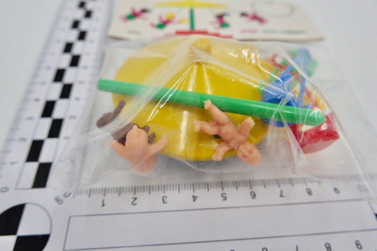 Altes Kettenkarussell old toy Ø: 6,5cm BREBA WEST GERMANY NEU 50/60er OVP - Antikhandel-Stuttgart