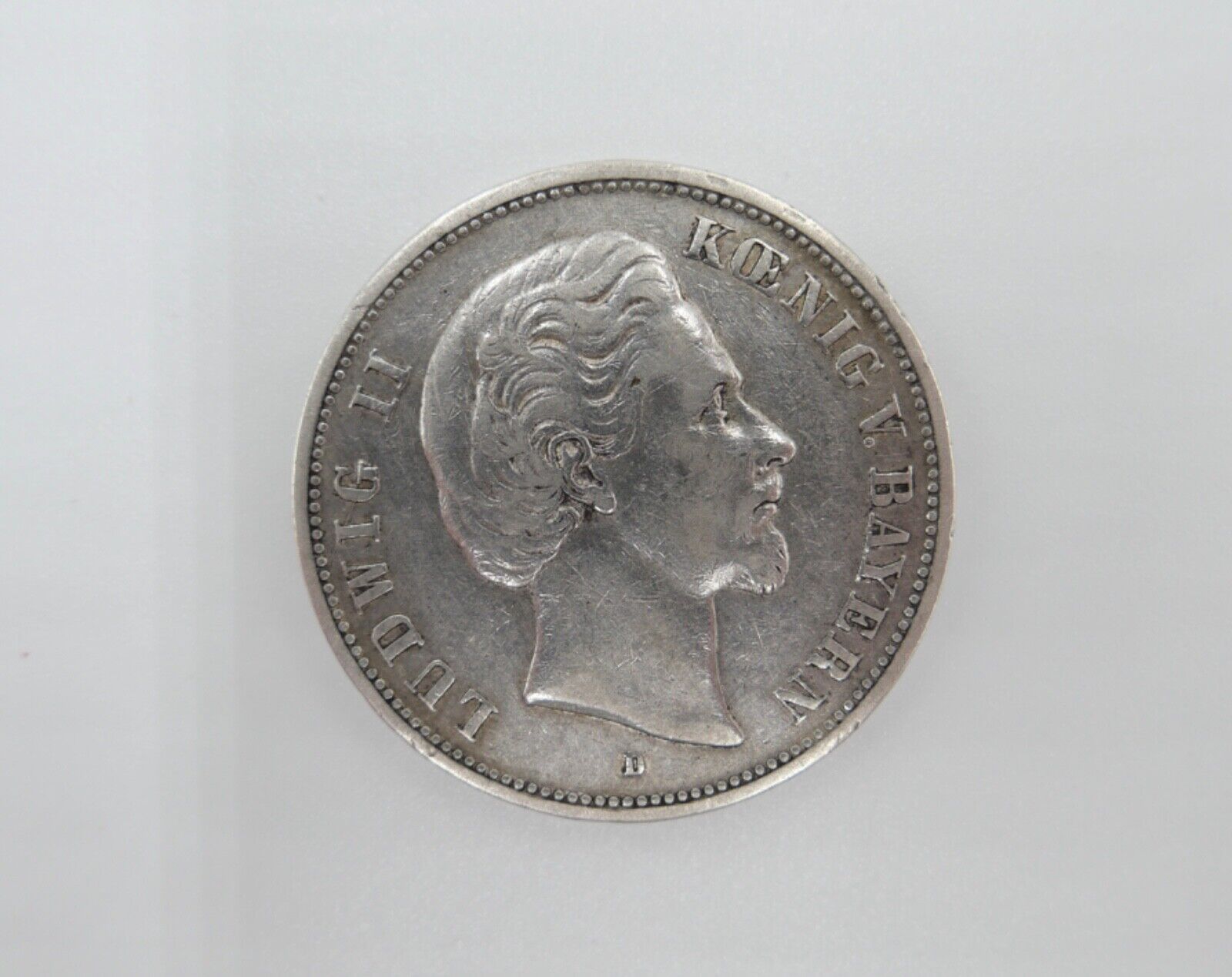 5 Mark Deutsches Reich 1875 D Ludwig II von Bayern J. Jäger 42 VZ - Antikhandel-Stuttgart