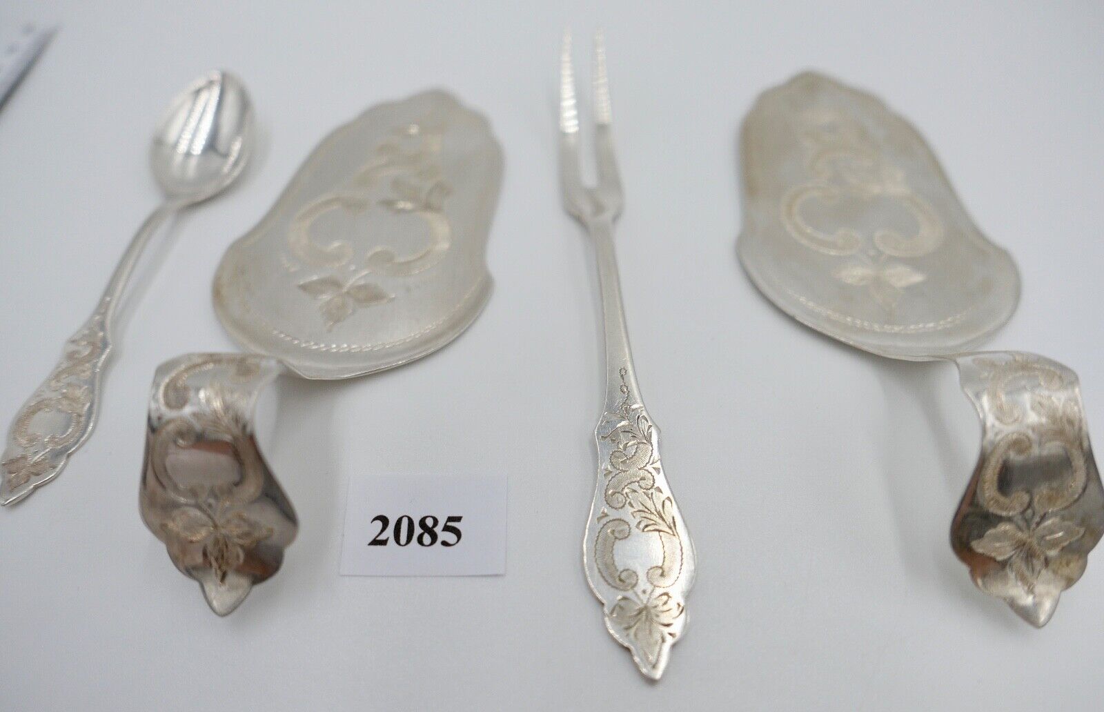 4 Tlg. GHB OTTO KROPP Besteck Ostfriesenmuster 90er Silber versilbert - Antikhandel-Stuttgart