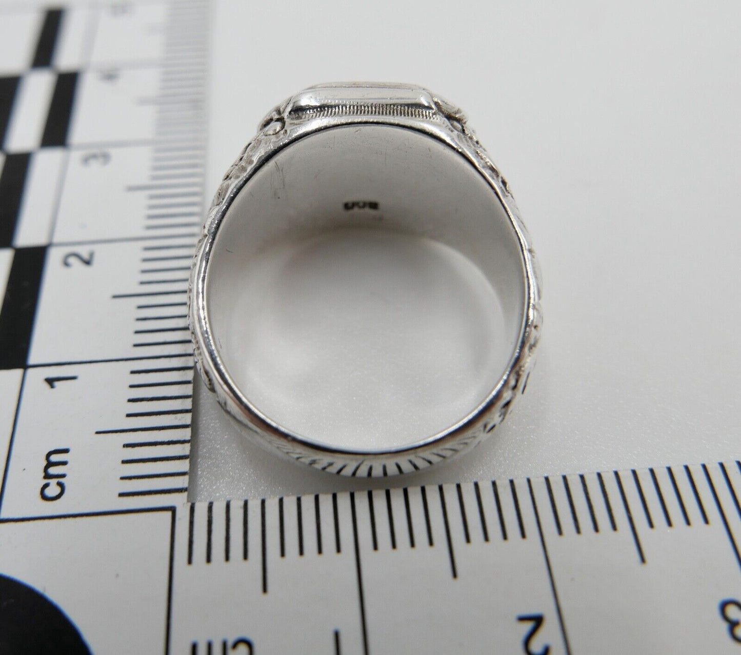 Massiver Jugendstil Siegelring Monogramm HS Herrenring Ring 800 Silber Gr. 56 - Antikhandel-Stuttgart