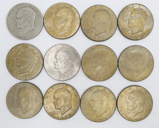 Posten LOT USA 12x 1 Dollar Eisenhower Vereinigte Staaten - Antikhandel-Stuttgart