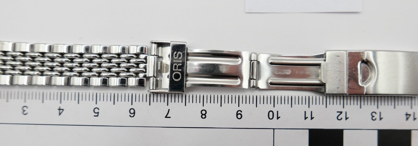 ORIS Edelstahlband Uhrenband Faltschließe 14 mm sehr guter Zustand 81439/51