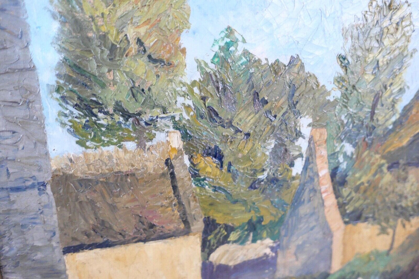 54 x 63 cm Gemälde 1926 Aug. Pierret Kervaziou Larmor Öl auf Leinwand - Antikhandel-Stuttgart