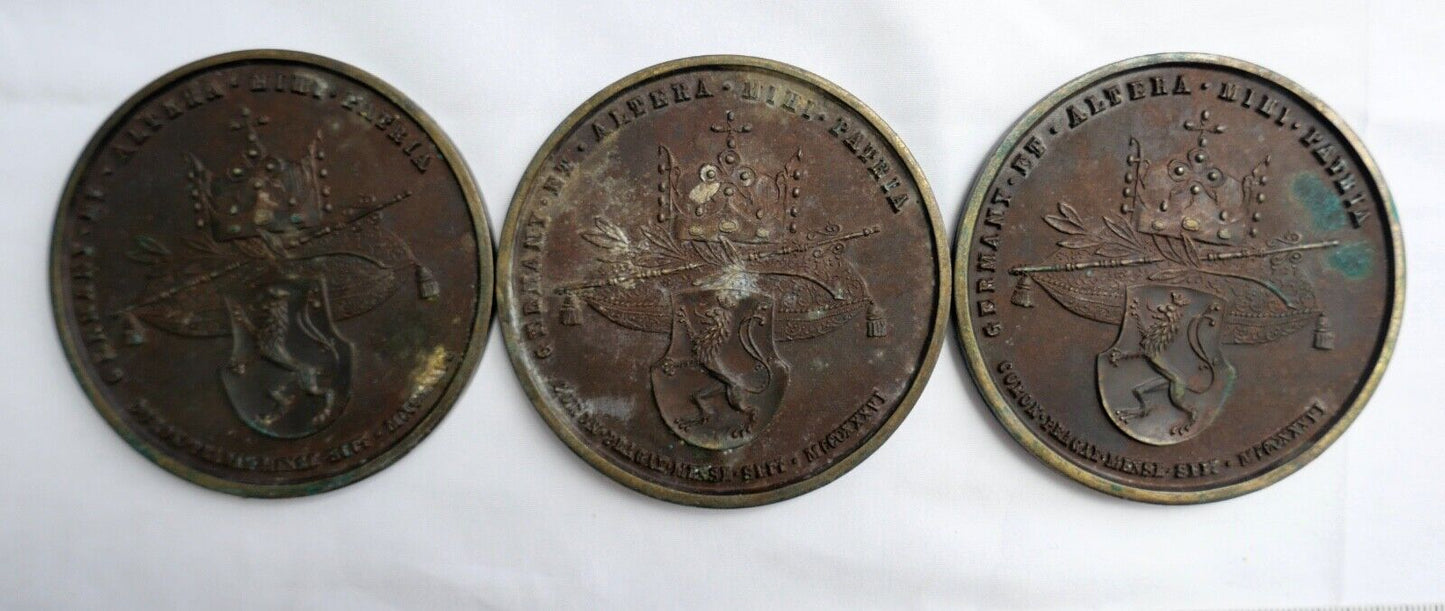 3 Stück Medaille Kaiserin Maria Anna Augusta Ferdinandi von Böhmen - Antikhandel-Stuttgart