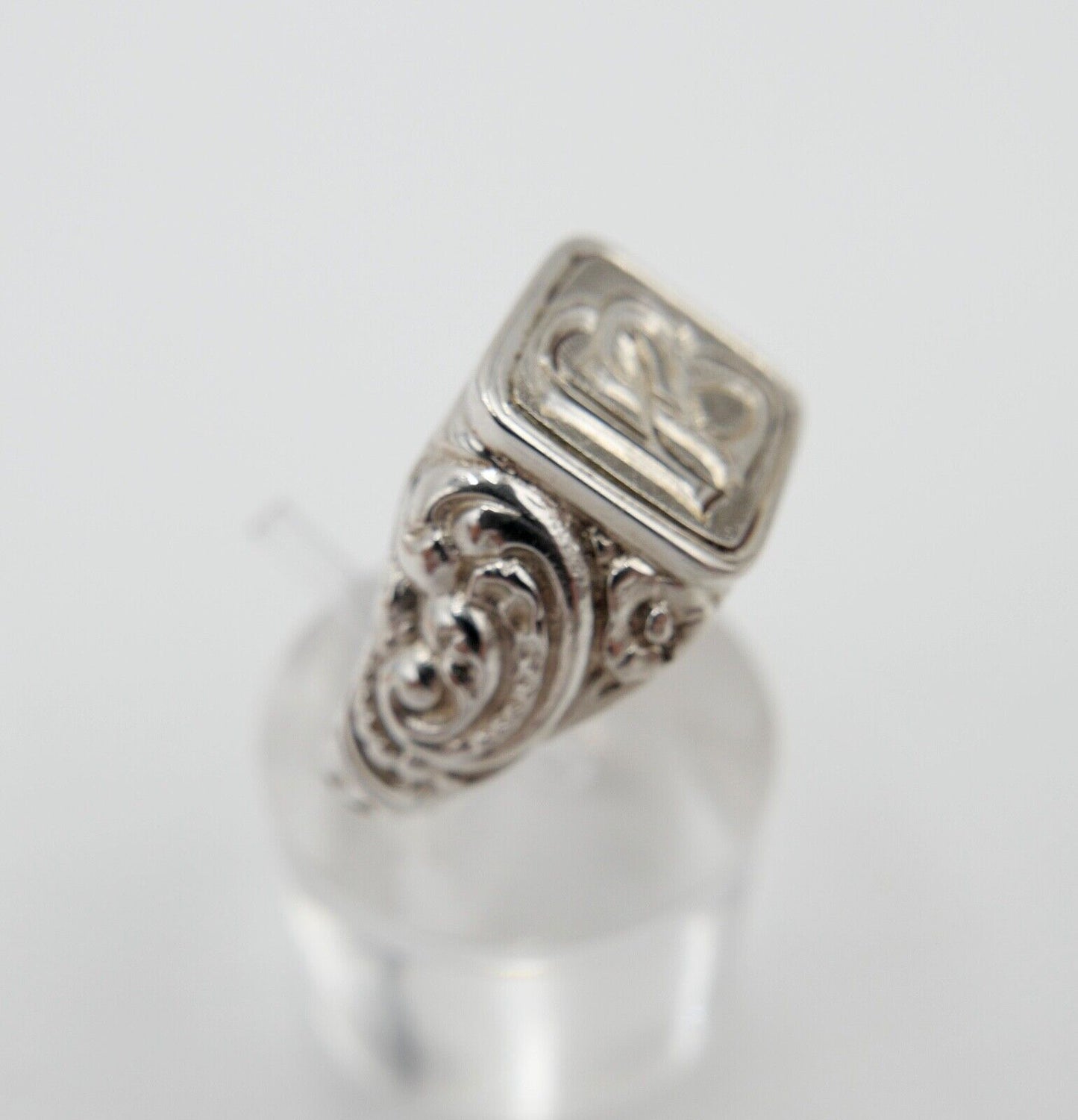 Massiver Jugendstil Siegelring Monogramm PB BP Herrenring Ring 835 Silber Gr. 57 - Antikhandel-Stuttgart