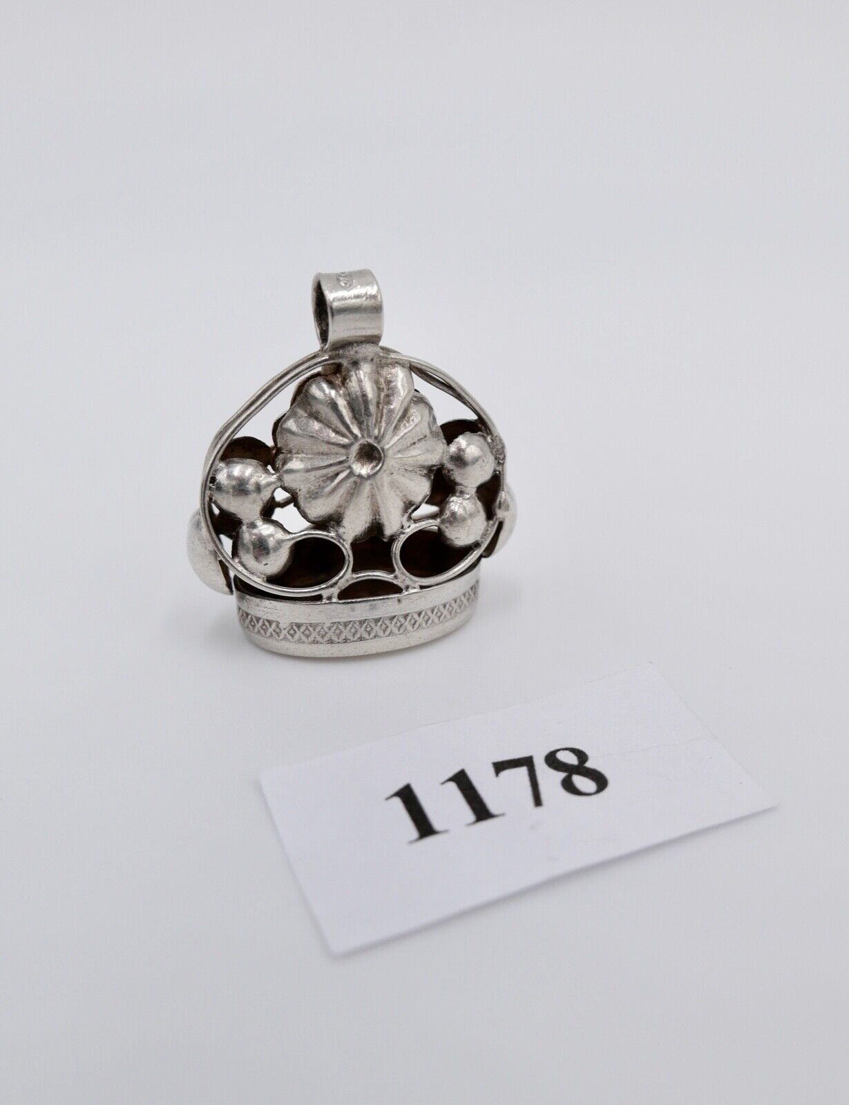 JUGENDSTIL Anhänger PETSCHAFT SIEGEL " F J G " STEMPEL Silber - Antikhandel-Stuttgart