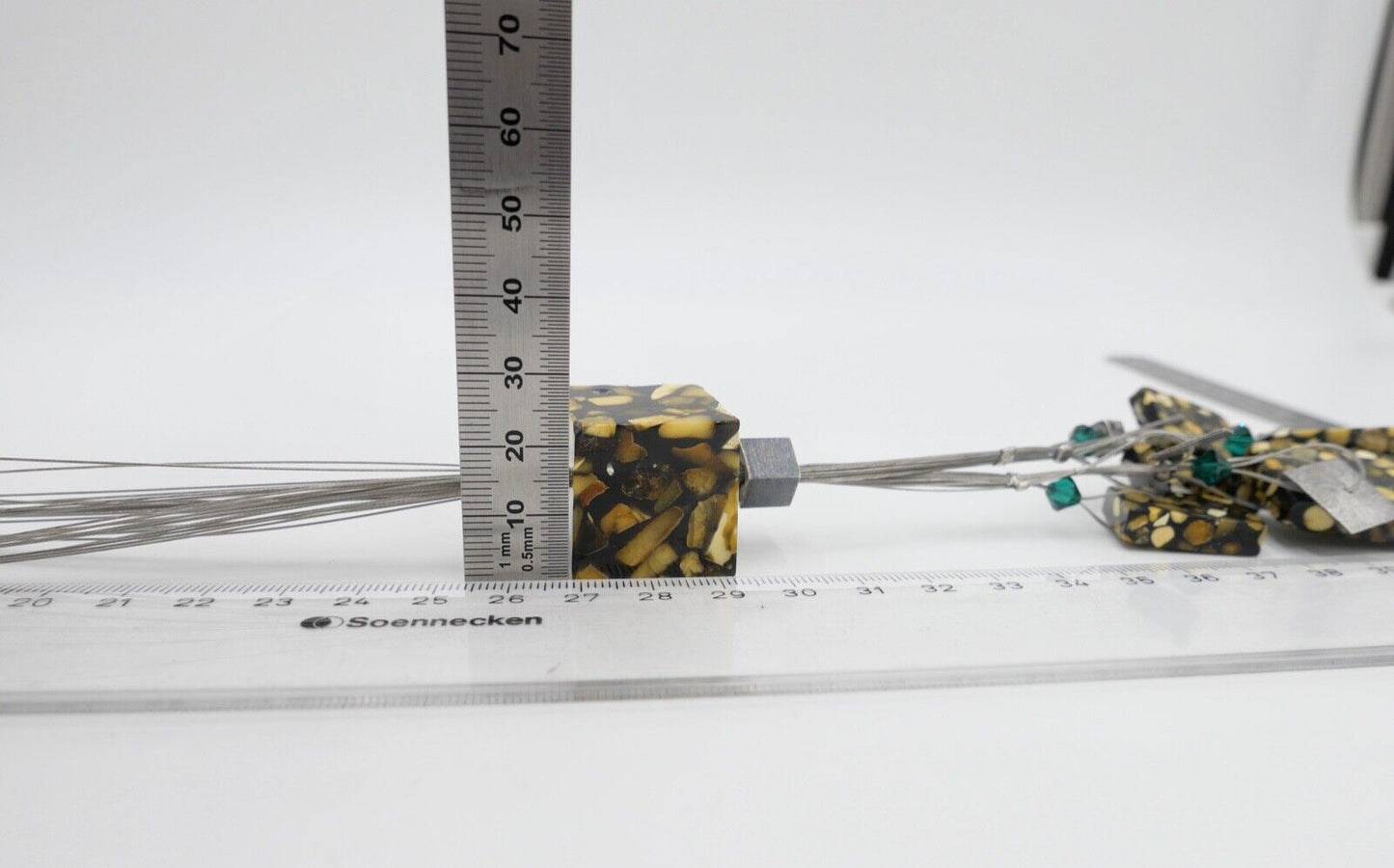 Vintage Designer Bernstein Würfel Kette Halskette Collier Silber Amber 46,4 gr - Antikhandel-Stuttgart