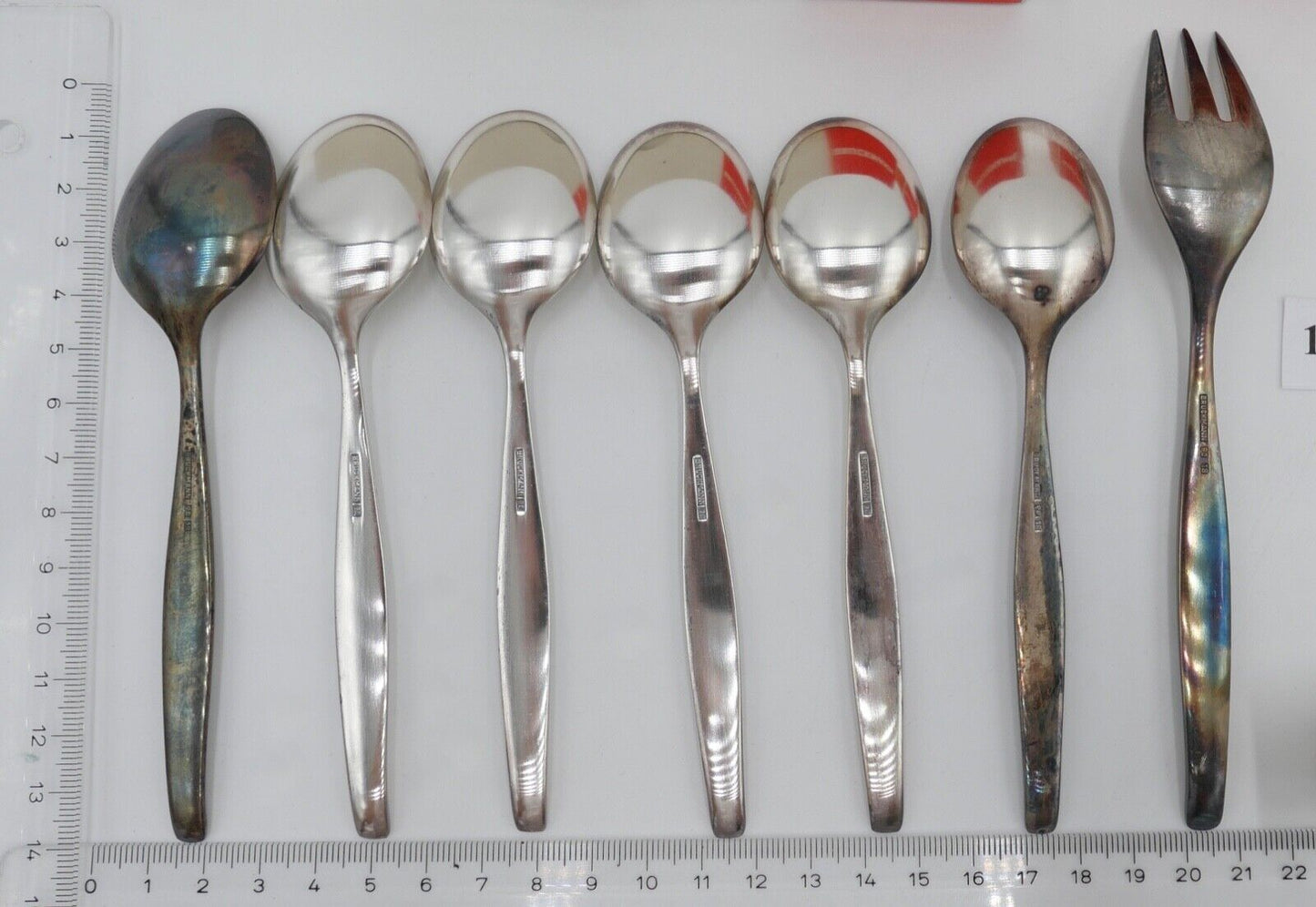 - NEU - 13 Teile BRUCKMANN 762 PARTY - 90er Silber Kuchengabel Kaffelöffel - Antikhandel-Stuttgart