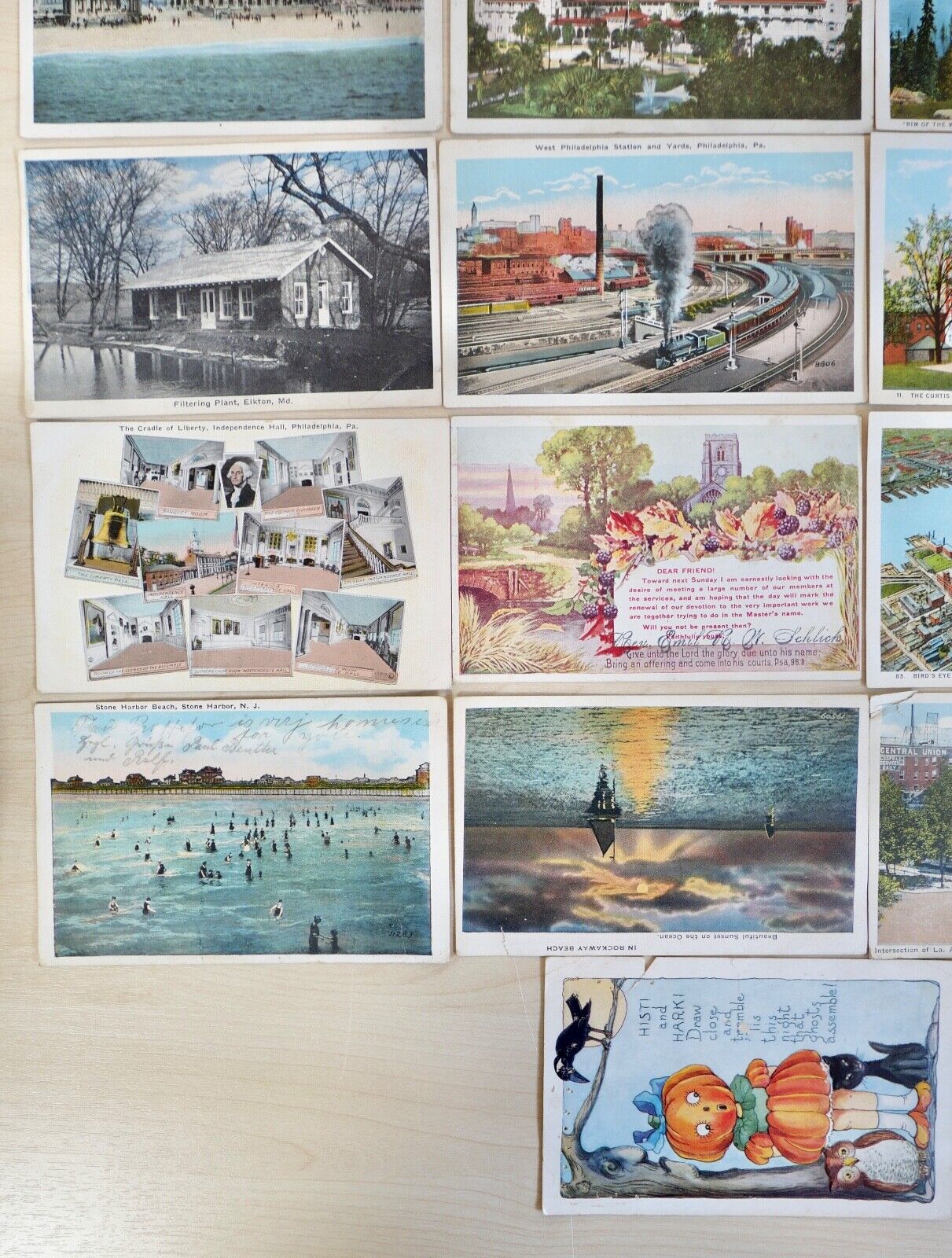 antike Ansichtskarten Postkarten Briefmarke Washington Chicago Philadelphia USA - Antikhandel-Stuttgart