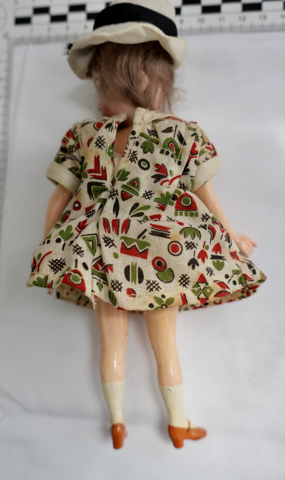 kleine antike Biskuit Porzellan Puppe 19 cm mit Schlafaugen 4/0 - Antikhandel-Stuttgart