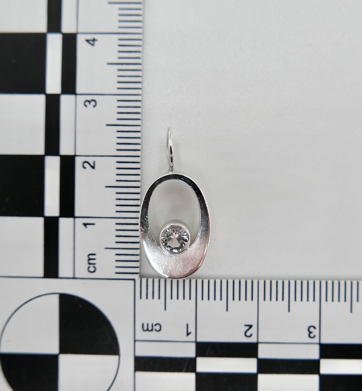 70er KARL LAINE FINNLAND 925 Silber Anhänger mit Bergkristall - Antikhandel-Stuttgart