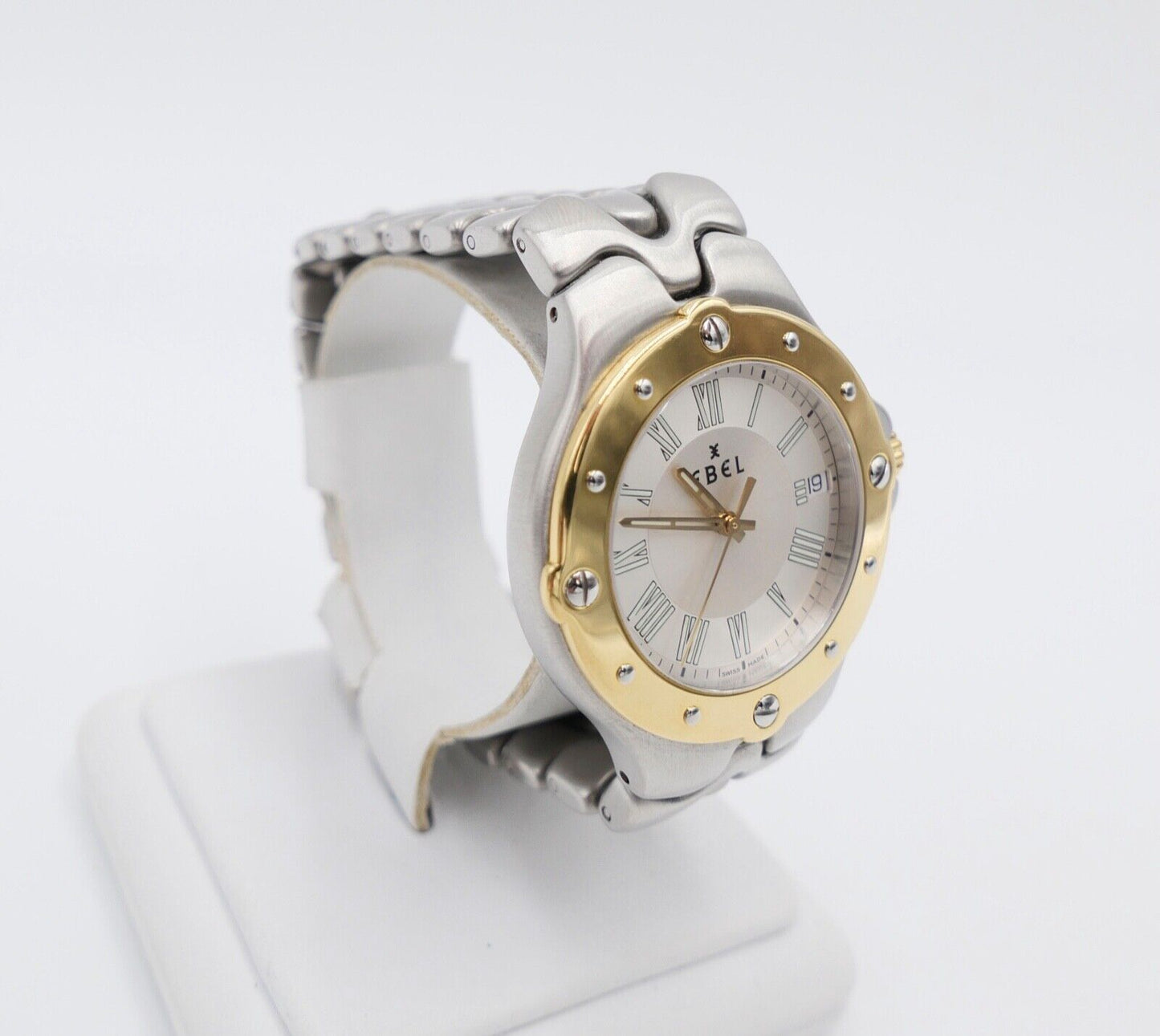 2000er EBEL SPORTWAVE QUARZ 137-2 Ref. 6187631 Herren Damen Stahl Gold Ø 36 mm - Antikhandel-Stuttgart