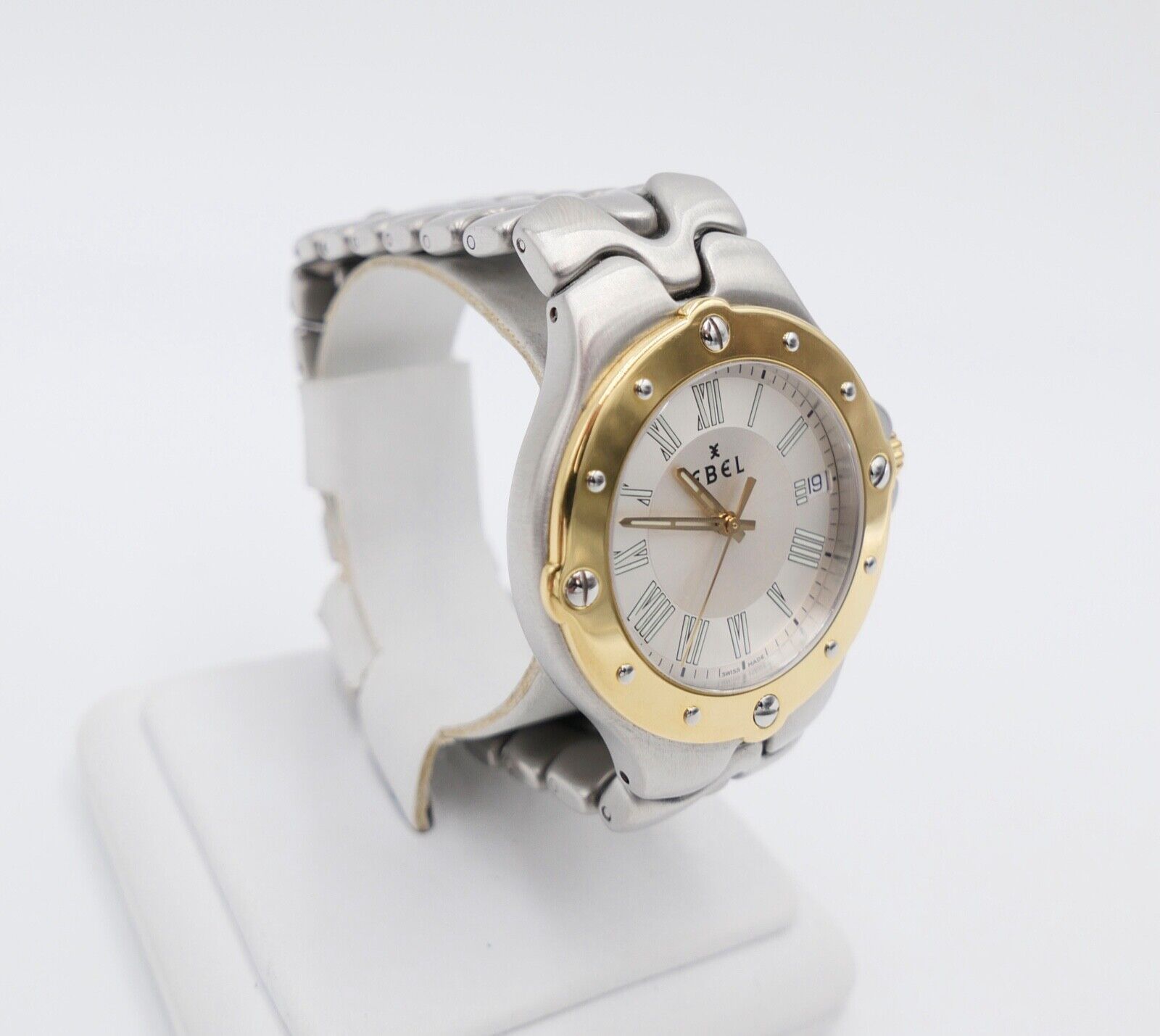 2000er EBEL SPORTWAVE QUARZ 137-2 Ref. 6187631 Herren Damen Stahl Gold Ø 36 mm - Antikhandel-Stuttgart