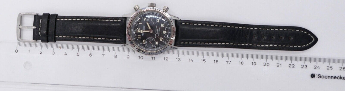 NICOLET WATCH SUPER WATERPROOF Landeron 39 Diver Chronograph 1960er Jahre 38mm - Antikhandel-Stuttgart