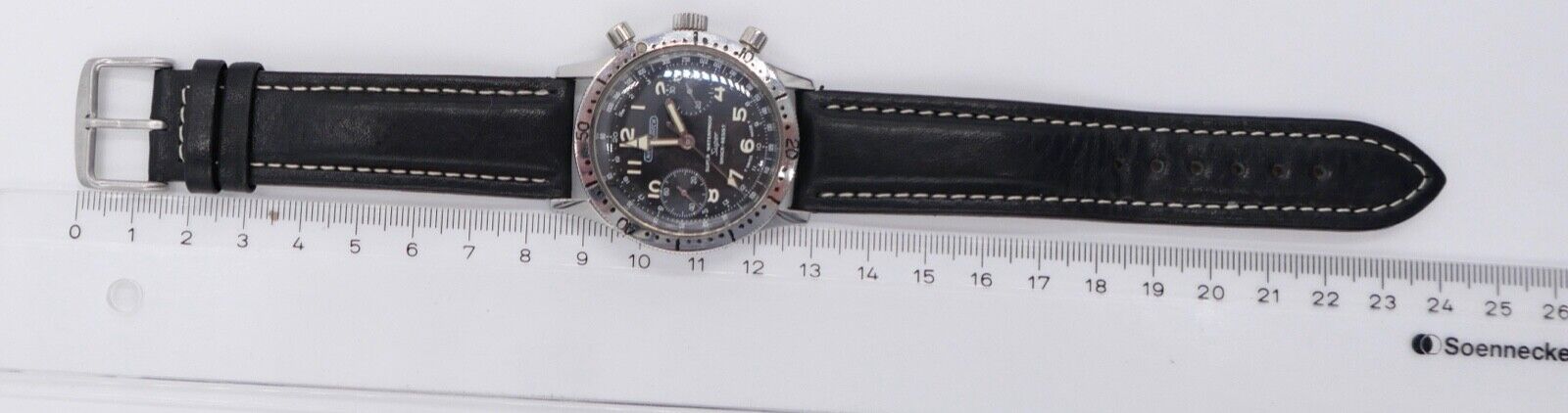 NICOLET WATCH SUPER WATERPROOF Landeron 39 Diver Chronograph 1960er Jahre 38mm - Antikhandel-Stuttgart
