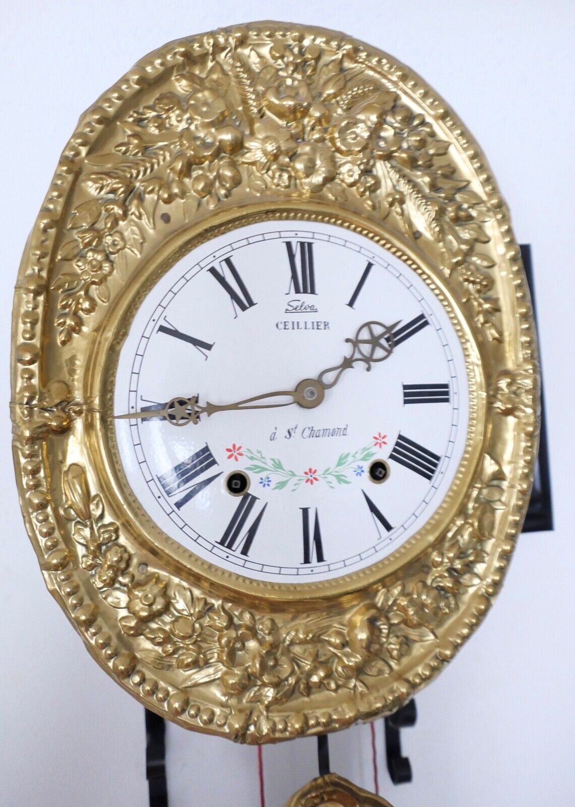 Franzözische Wanduhr Comtoise Burgunderuhr Selva Ceillier á St. Chamond - Antikhandel-Stuttgart