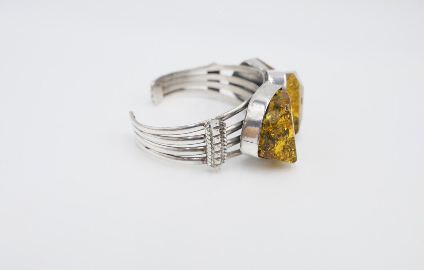 Silber 925 Bernstein Armband Armreif Sterlingsilber - Antikhandel-Stuttgart