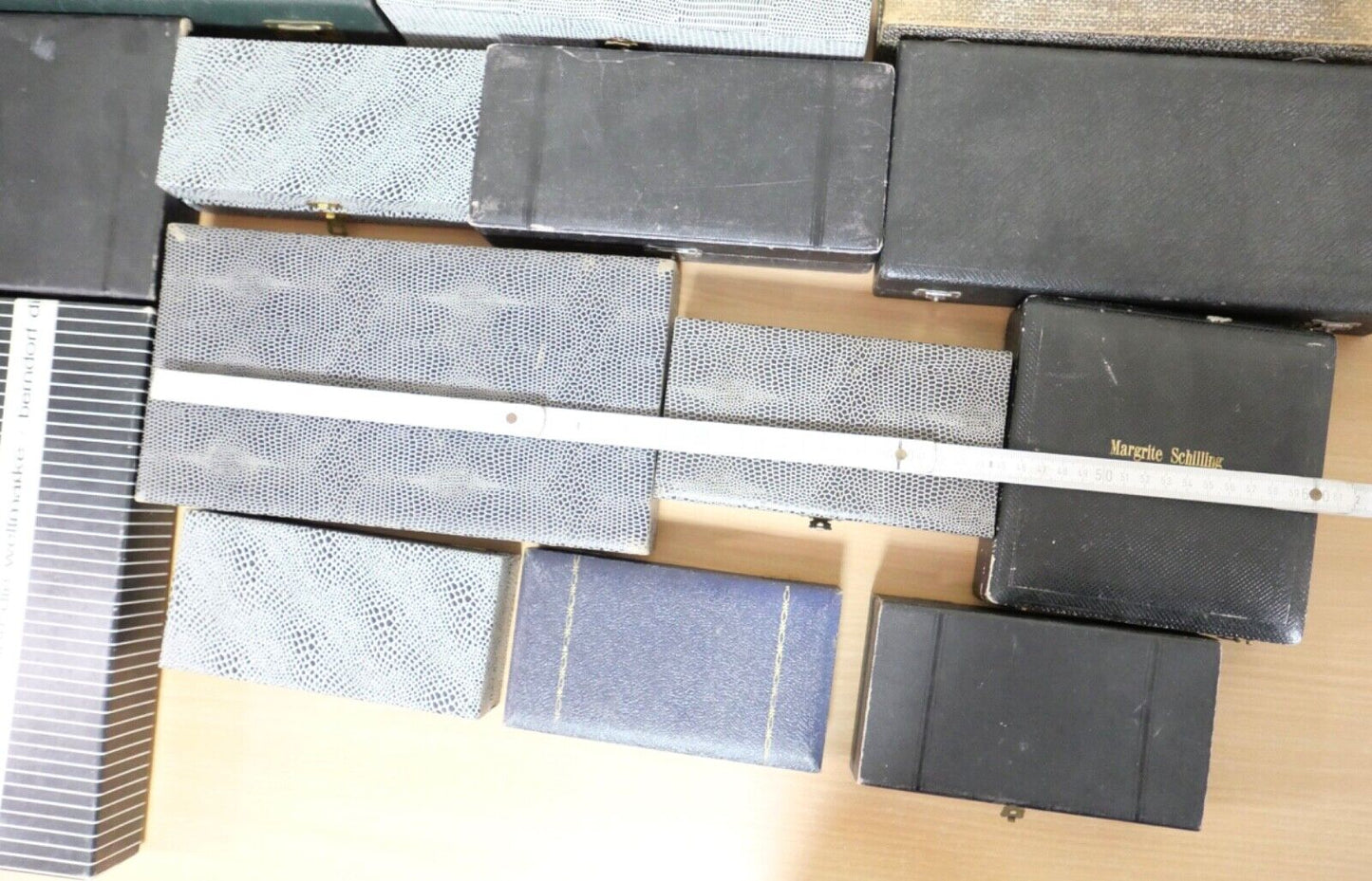 Konvolut antik alte Besteckkasten Aufbewahrung BERNDORF WENZ SCHILLING MAYER - Antikhandel-Stuttgart