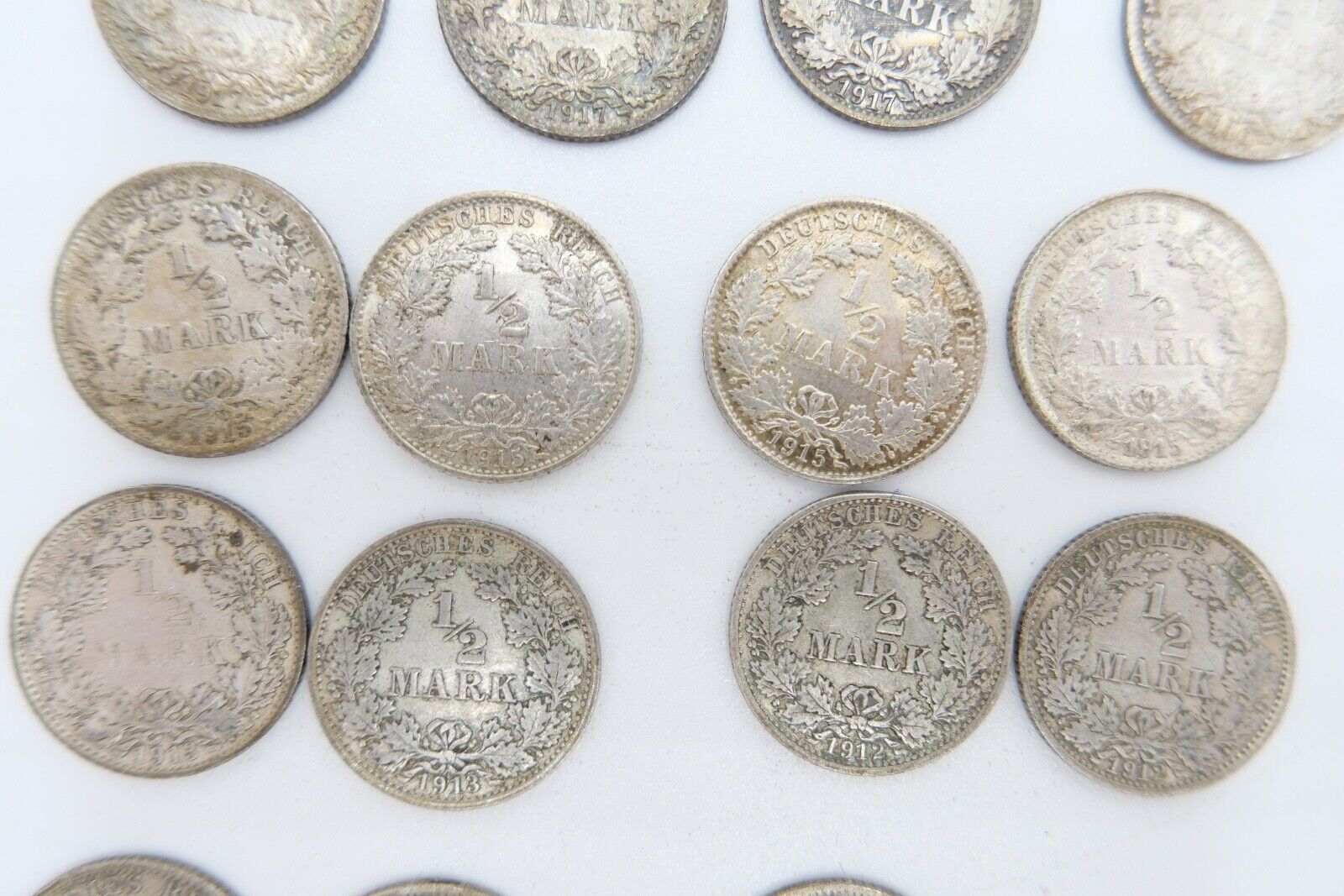 39x 1/2 Mark Jäger 16 / J.16 Silber 1905-1919 ss-stg sehr schön - Stempelglanz - Antikhandel-Stuttgart