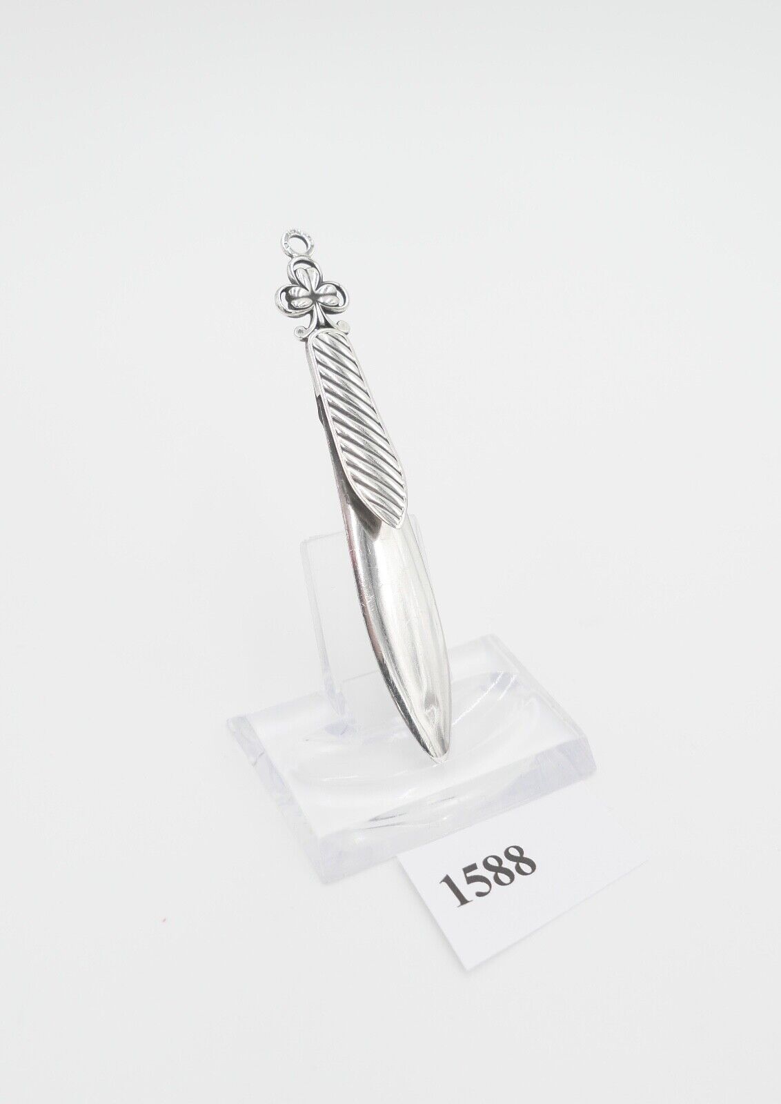 alter Brieföffner Krawatte Frankreich DEPOSE CM Silber Floral - Antikhandel-Stuttgart