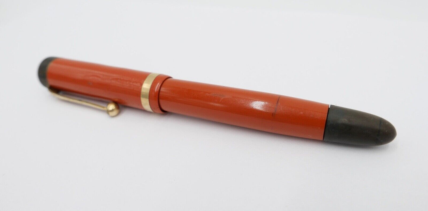 Vintage 30er Jahre PARKER 772078 Duofold Big Red Ø 11 mm 14Ct / 585 Gold Feder - Antikhandel-Stuttgart
