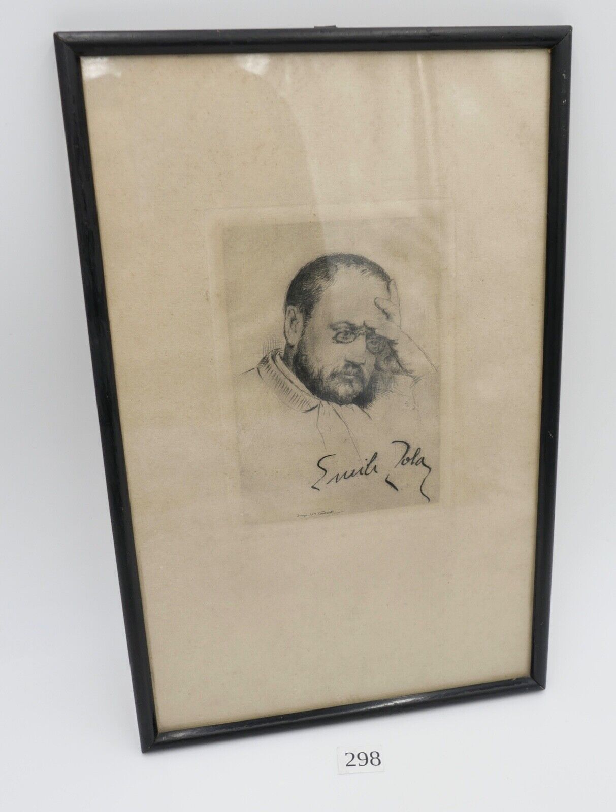 Kopie Émile Zola, mit Unterschrift ( aus dem Leben ); Gustav Courbet - Antikhandel-Stuttgart