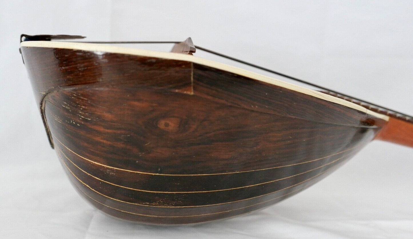 Rundbauch Zupfinstrument alte MARCELLI Mandoline 60 cm - Antikhandel-Stuttgart