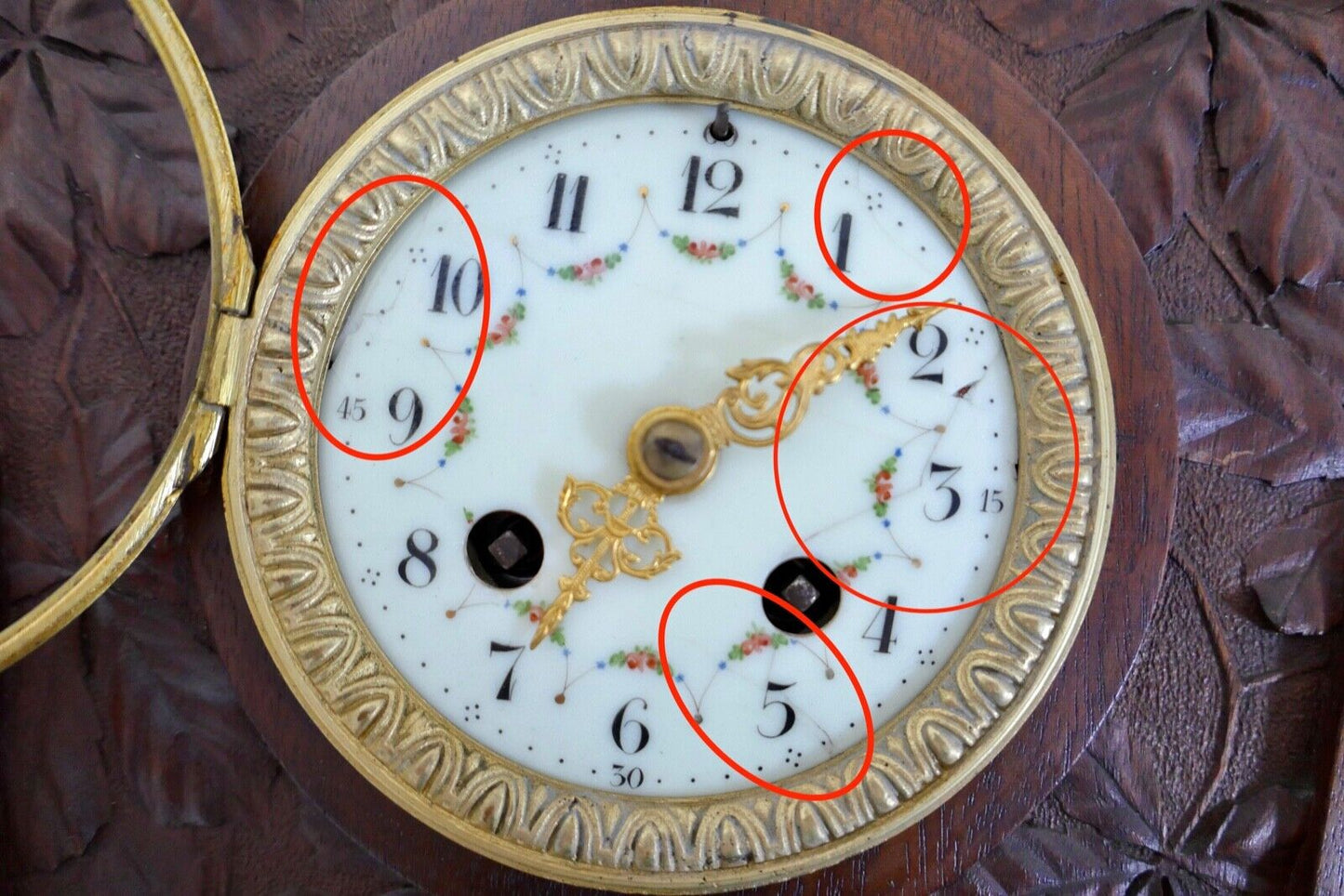 Große Pendule Tischuhr Societe Clusienne S.C.A.P.H Cluses Holz braun - Antikhandel-Stuttgart